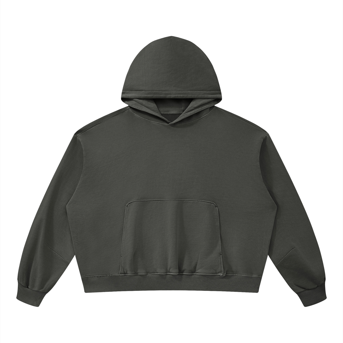 Boxy Vintage Washed Hoodie - Back Logo