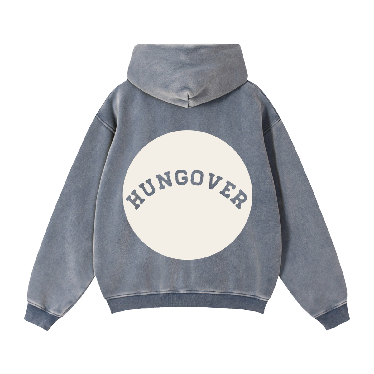 Zip-Through Boxy Fleece Hoodie - Back Logo