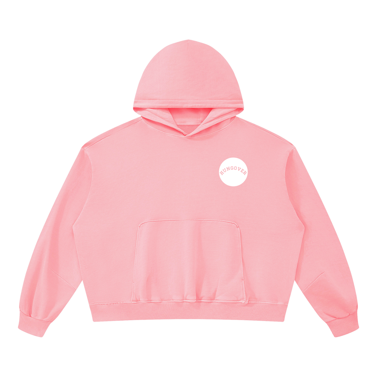 Boxy Vintage Washed Hoodie - Chest Logo