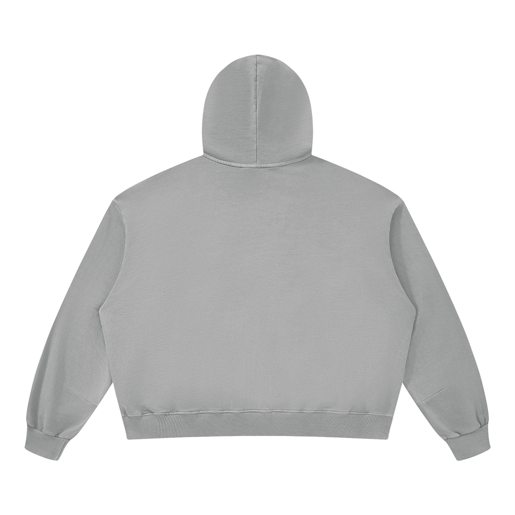 Boxy Vintage Washed Hoodie - Chest Logo
