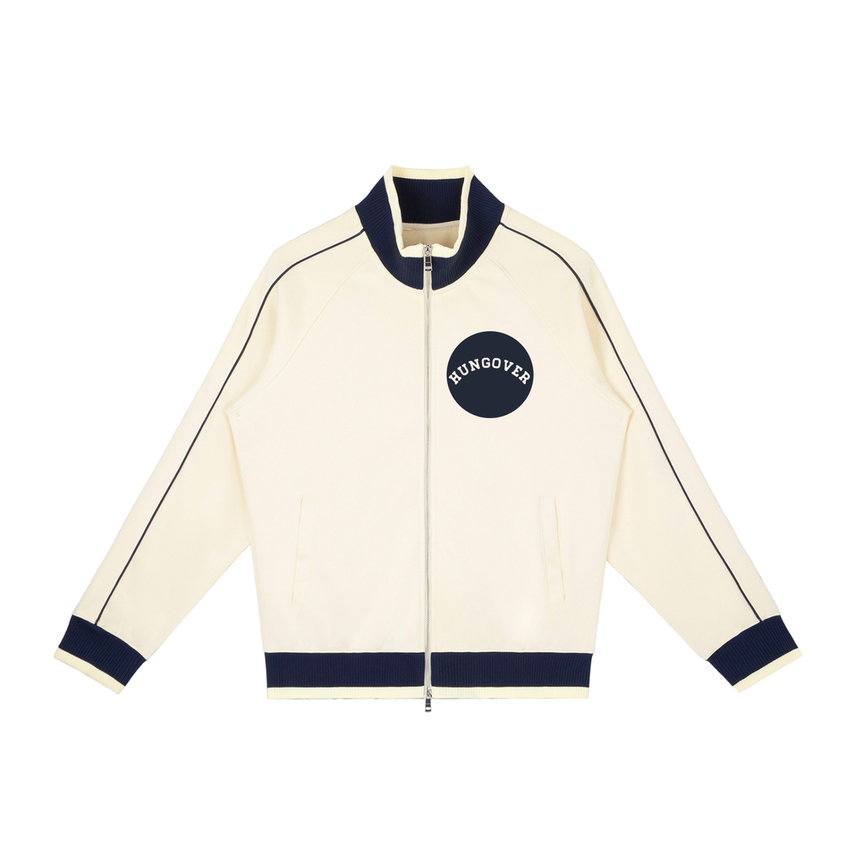 Color Block Raglan Sleeve Zip Track Jacket - Chest Logo